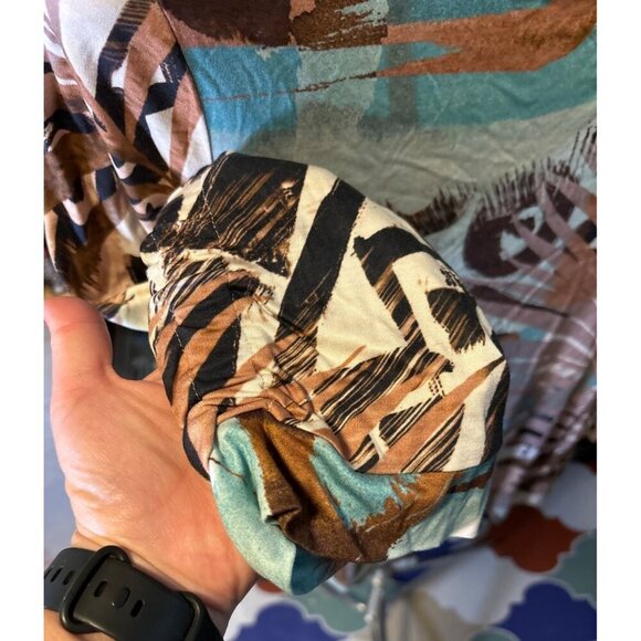 Chico's Multicolor Patterned Boatneck 3/4 Sleeve Top Sz S - Picture 4 of 10